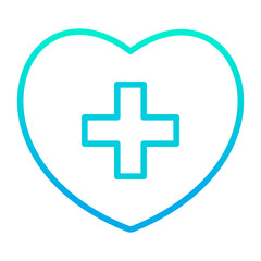 Obraz premium Outline gradient Health icon
