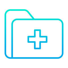 Fototapeta premium Outline gradient Folder document icon