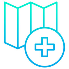 Outline gradient Map icon