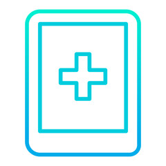 Obraz premium Outline gradient Medical Tab icon