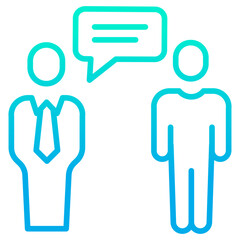 Outline gradient Conversation icon