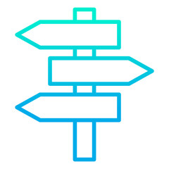 Outline gradient Global Location icon