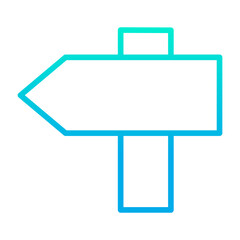 Fototapeta premium Outline gradient Location board icon