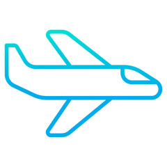 Outline gradient Airplane icon