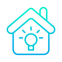 Outline gradient House Light icon