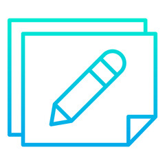 Outline gradient Notes icon