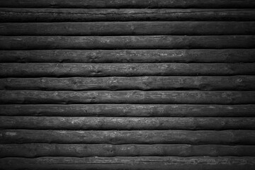 Black wooden wall texture or background