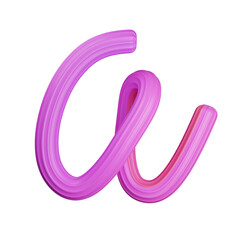 3D Creamy Letter A