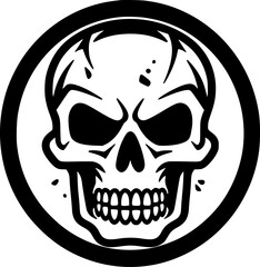 Skull | Black and White Vector illustration