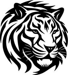 Tiger - Minimalist and Flat Logo - Vector illustration