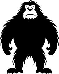 Obraz premium Bigfoot - Black and White Isolated Icon - Vector illustration