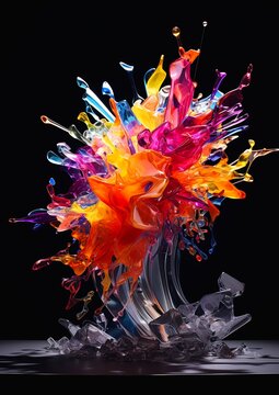 closeup object black surface amazing warwick saint expressively glassware overflowing energy showpiece