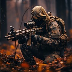 Sniper in a jungle