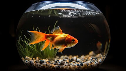 Goldfish elegance in captivity
