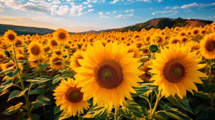 Obraz premium field of sunflowers