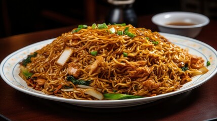 Fried noodles, a signature Asian dish