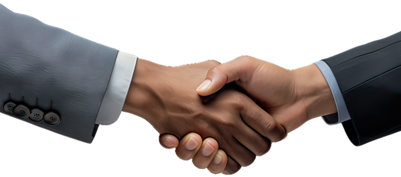 business handshake isolated png on transparent background - Powered by Adobe