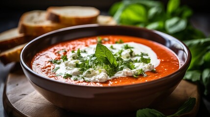 vegetable soup in a bowl