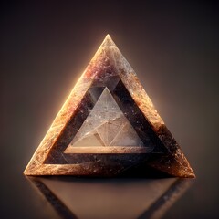 minimal sacred geometry triangle square pentagon exagon symbol 3d structure physics mechanics dodecaedron non euclidean fourth dimension five dimensional space 8k octane rendering  - obrazy, fototapety, plakaty