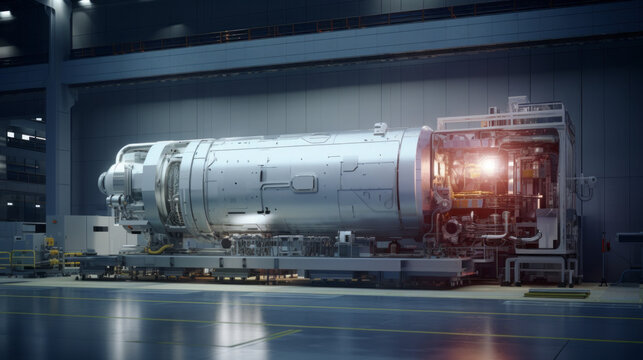 A state-of-the-art aerospace materials testing facility, evaluating materials under extreme conditions