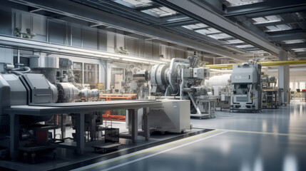 A state-of-the-art aerospace materials research lab, developing advanced materials for aircraft