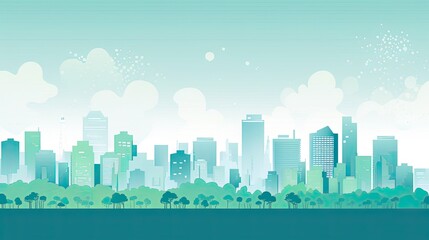 Abstract city skyline illustration in a contemporary style