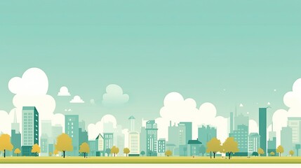 Dynamic and captivating city silhouette landscape illustration