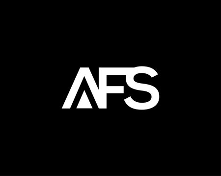 Afs letter logo design in six style polygon Vector Image