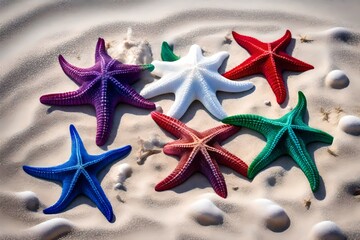 Fototapeta na wymiar Colored star fish
