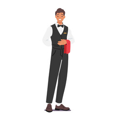 Restaurant Waiter Male Character. Hospitable And Attentive Individual Who Provides Exceptional Service To Customers