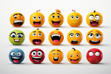 Obraz premium Set of emojis