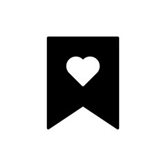 bookmark with heart icon. add to favorite icons. save ribbon icon saving sign. web, mobile app icons