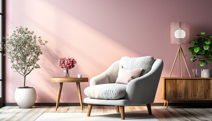 Minimalist composition of elegant living room ,home interior,