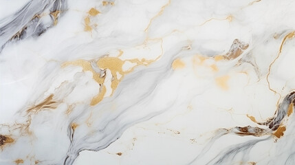Elegant White and Golden Marble Surface: A Fusion of Natural Beauty and Luxurious Design