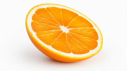 Vibrant Orange Slice Isolated on White Background - A Fresh and Juicy Citrus Delight