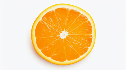 Fresh Orange Slice Isolated on White Background - A Vibrant Burst of Citrus Perfection