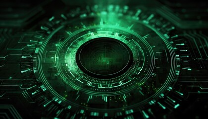 Fototapeta premium Futuristic digital technolgy themed artwork