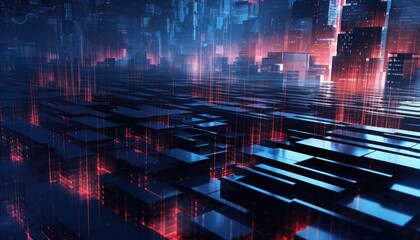 Fototapeta premium Energetic and vibrant digital technolgy-inspired backdrop