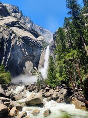 View of Bridalveil Falls, Yosemite National Park, California