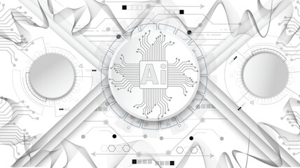 Chatbot OpenAi and line technology network background. Smart AI or Artificial Intelligence vector illustration using Chatbot.Digital technology and Abstract background concept.