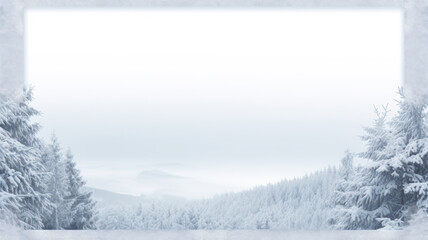 Fototapeta na wymiar Clean and Simple Winter Frame Illustration