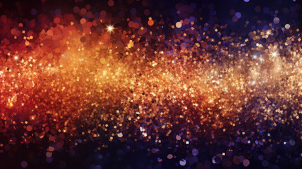 Naklejka premium Elegant Sparkles in Light Gold and Purple Background