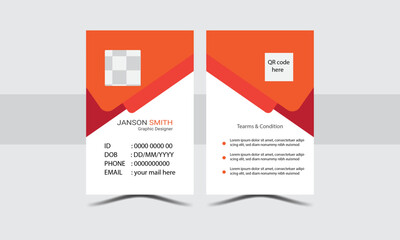 Modern and creative layout id card design with two color variation bundle