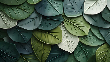 An organic and nature-inspired background using leaf-shaped tiles in various shades of green, perfect for a gardening or eco-friendly website.