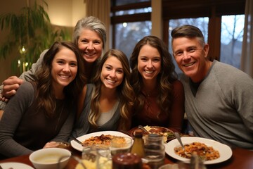 happy family and friends celebration