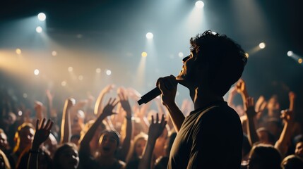 The Artist Singing At a Crowded Concert
