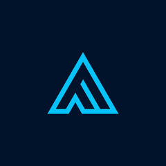 letter AF triangle shape logo design