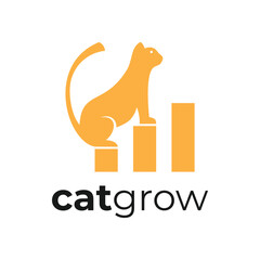 Cat grows up vector design, animal data