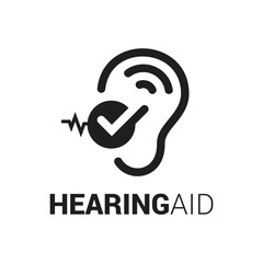 Ear hearing design vector