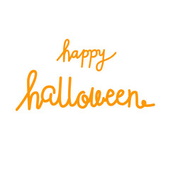 hand drawn happy halloween letter